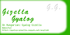 gizella gyalog business card